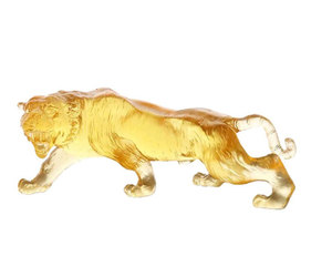 Customized Color Art Glass Crystal Crafts Handmade Engraveable Products Tiger Statue for Home Decor