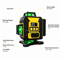 Nouveaux produits : Niveau laser numérique rotatif à 16 lignes, auto-nivelant, à lumière verte, avec écran