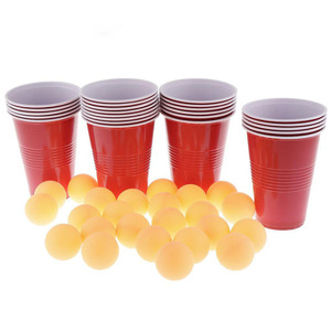 Tazze monouso in plastica a doppio colore per <span class=keywords><strong>la</strong></span> <span class=keywords><strong>cena</strong></span> della festa Set di giochi da ping pong giochi tazze da gioco da ping pong a colori per feste di vendita calde - Product Image 2