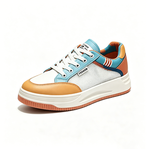 Sneakers Casual Bianche Pure alla Moda per Donne <span class=keywords><strong>con</strong></span> Tomaia in Mesh PU, Suola <span class=keywords><strong>con</strong></span> Piattaforma, Design Retrò, per Tutte le Stagioni e Uso Quotidiano - Product Image 4