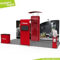 Entreprise de conception de stand de commerce publicitaire, en tissu aluminium pliable modulaire 3x6 pour exposition