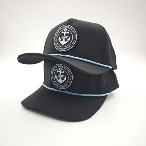 Innovador Gorro de Golf de Cinco Paneles, Sólido e Impermeable, con Emblema de Silicona Personalizado, Bajo MOQ, OEM, Perforado con Láser, Transpirable, Producto Activo - Product Image 2