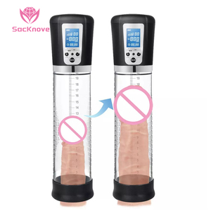 사크노브 남성용 LCD 화면 고품질 두꺼운 확대 성인용품 트레이너 대형 초강력 진공 전자 페니스 펌프 성인용품 - Product Image 1