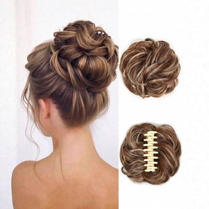 Perruque synthétique pour femme Sw283, chignon floral en fibre haute température, queue de cheval pour jeune femme - Product Image 1
