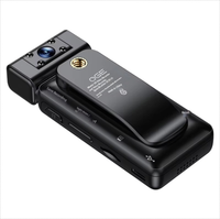 Mrobo D9 1080P Vücuda Takılabilir Kamera, 180 °   Döndürülebilir Lensli, Kızılötesi Gece Görüşlü, Sesli ve Görüntülü Kayıt Cihazı, Arka Klipsli
