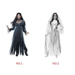 Disfraz de Halloween para Mujer BAIGE para Cosplay de <span class=keywords><strong>Novia</strong></span> <span class=keywords><strong>Cadáver</strong></span> Zombi Fantasma de Terror - Product Image 6