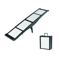 BAQTALE MOPET-303 Échelle d'escalade pour chien en plastique durable à 4 marches, surface antidérapante en TPR, amovible, lavable, accessoire de style moderne
