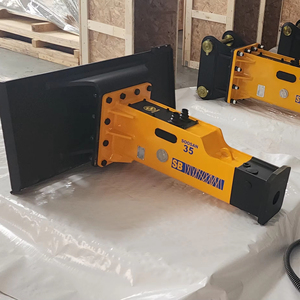 BRISEUR HYDRAULIQUE SOOSAN SB35 en forme de boîte avec attachement de direction de dérapage Mini accessoires de pelle rétrocaveuse chargeuses compactes - Product Image 1