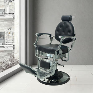 Silla de barbero <span class=keywords><strong>Lord</strong></span> Gold personalizada de primera calidad, fabricante de sillas de barbero de Metal de estilo real para <span class=keywords><strong>barber</strong></span>ías - Product Image 5