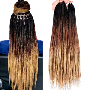 Offre Spéciale <span class=keywords><strong>Tresses</strong></span> au Crochet 14-22 pouces, 30 Brins/Paquet pour Femmes Noires, Extensions de Cheveux Synthétiques à Torsades <span class=keywords><strong>Sénégalaises</strong></span> - Product Image 1