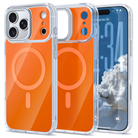 Funda para Teléfono Móvil para iPhone 17 Pro Max, Magnética, Cobertura Total, Mate, Antigolpes, TPU + Acrílico + Material Magnético, Diseño Liso