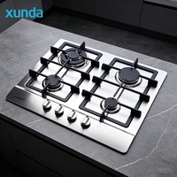 Cuisinière à gaz encastrable Xunda, 4 brûleurs, avec boutons, pour cuisine domestique, prix raisonnable