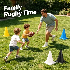 Ensemble de jouets sportifs 3 en 1 pour enfants avec cônes d'entraînement et pompe - <span class=keywords><strong>Football</strong></span>, basketball et soccer gonflables pour jeu actif en intérieur et en extérieur - Product Image 6