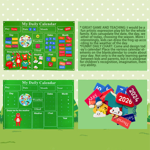 प्रीस्कूल क्लासरूम में बच्चों के लिए क्लासरूम कैलेंडर फेल्ट स्टोरी बोर्ड अवश्य होना चाहिए - Product Image 5