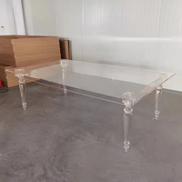 JINFU Möbel Modischer Luxus transparenter Acryl Esstisch für Hochzeits feier