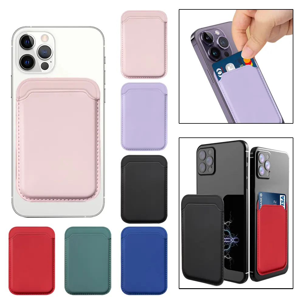 Artificial Liquid Silicone Magnetic Mobile Phone Card Bag For Magnetic Phone Case For Apple Iphone 12 13 14 Pro Max