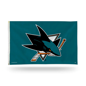 Bandera Personalizada de Alta Calidad con Impresión de Logotipo de los San Jose Sharks, 3x5 pies, 100% Poliéster, Doble Cara - Product Image 2
