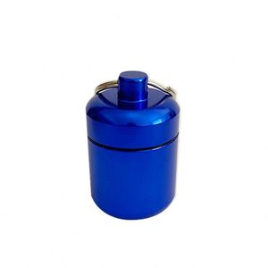 NOUVEAU Pot de rangement étanche en alliage d'aluminium 27*42mm pour bouchons d'oreilles, pilules, médicaments, avec porte-clés, idéal pour les voyages - Product Image 5