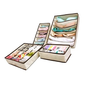 Drawer Organiser Collapsible Closet Dividers Foldable <strong>Storage</strong> <strong>Box</strong> for Bras, Underwear, Socks, Neck <strong>Ties</strong>, Scarves - Product Image 3