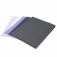 Feuilles de papier abrasif polyvalentes, imperméables, à base de carbure de silicium, pour le polissage de la peinture automobile et des métaux, utilisables à sec ou à l'eau.