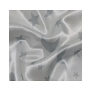 New in 2023 100% Polyester Glazed Satin with Digital Print Fabrics for Garments