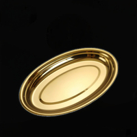 Plateau de service ovale en acier inoxydable pour cuisine, prix abordable, fabriqué en Chine