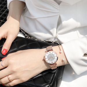 Nuovo arrivo di shopping on-line del diamante della signora di <span class=keywords><strong>orologi</strong></span> impermeabile della vigilanza dei monili di oro rosa minimalista delle donne della vigilanza orologio da polso - Product Image 2