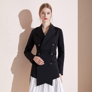 Stile autunno e inverno nuovo giacca da <span class=keywords><strong>donna</strong></span> da ufficio foderata a triplo petto retrò <span class=keywords><strong>con</strong></span> risvolto caldo <span class=keywords><strong>Blazer</strong></span> Slim Fit <span class=keywords><strong>con</strong></span> <span class=keywords><strong>cintura</strong></span> - Product Image 2