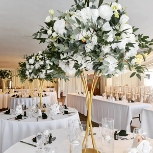 Décoration de pièce maîtresse de <span class=keywords><strong>mariage</strong></span> boule de baiser en soie artificielle boule de fleur rouge et verte pour la décoration de <span class=keywords><strong>mariage</strong></span> - Product Image 4