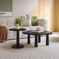 Table d'appoint en bois massif de style moderne avec table basse, ensemble de salon, meubles de luxe pour la maison, Rosegia, garantie 1 an