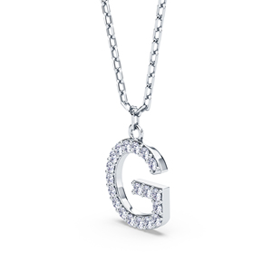 Colgante de Letra Personalizado con Diamante Cultivado en Laboratorio VVS VS EF en Plata de Ley 925 con Acabado en Oro, Joyería Fina Personalizada - Product Image 3