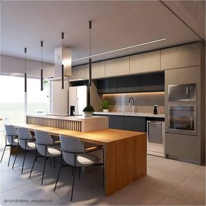 Muebles de cocina personalizados para casa nueva, gabinetes de cocina modulares de diseño moderno, gabinetes de cocina impermeables RTA - Product Image 1