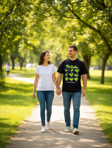 T-Shirt Coordinata per Coppie Pawcee, Manica Corta, Collo Tondo, in Cotone, Unisex, per Adulti, Casual, Lavabile in Lavatrice, Abbigliamento Promozionale - Product Image 2