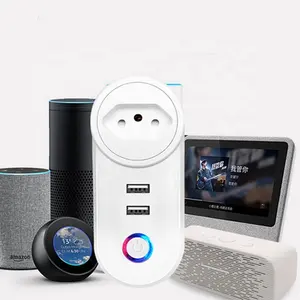 USB WifiスマートプラグUK EU US AU Tuya with Google Home Voice Control Wall Socket Universal Smart WIFI Socket Plugs for Alexa