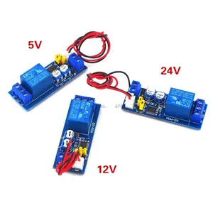 Minuterie avec relais à minuterie, Module interrupteur Double réglable 0-120 minutes, DC 5V 12V 24V, retard de Cycle infini, minuterie