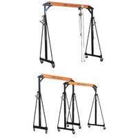 Nouvelle grue portique monopoutre portable 2 tonnes en acier pour usage industriel, mobile, hauteur réglable