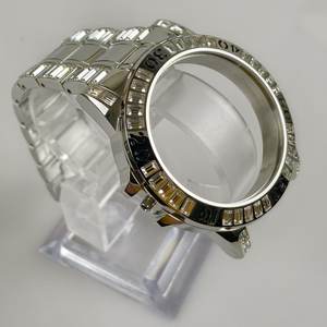 Elegante y Lujoso Juego de Caja y Correa de Acero Inoxidable 316L con Incrustaciones Exquisitas de 72 Piedras de Circonita Cúbica, Resistente al Agua 3ATM, Compatible con Movimientos de Tamaño 10/<span class=keywords><strong>2</strong></span>/1 - Product Image 6