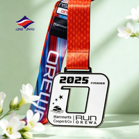 Medalla Deportiva Metálica LZY de 20 Años con Diseño Hueco, Impresión UV, para Maratón, Personalizada, Ecológica, Premio de Carrera, con Cordón y Logotipo Personalizado