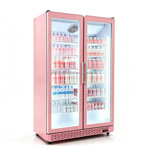 Vitrina Refrigerada Vertical de 2 Puertas con Puertas de Vidrio y Refrigeración Circulante para Bebidas, Venta al por Mayor - Product Image 2