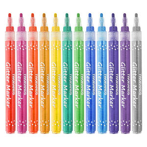 TWOHANDS 12 Colors Glitter Highlighter Marker Set Waterproof Art <strong>Paint</strong> Marker <strong>Pen</strong> for DIY Painting - Product Image 5