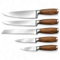 Ensemble de couteaux de chef Tc 3Cr14, ensemble de couteaux de cuisine polyvalents pour un usage domestique, comprend un couteau de chef, un couteau à pain, un couteau à fruits et légumes