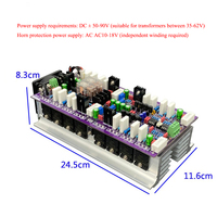 Carte d'amplificateur de puissance A1-468 960W*2 4ohm WK5688 WY2963 HiFi Audio Haute puissance Classe AB 16 tubes de puissance