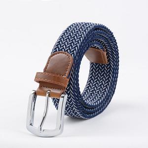 बुना हुआ यूनिसेक्स गोल्फ पॉलिएस्टर नायलॉन फैब्रिक समायोज्य इलास्टिक ब्रेडेड खिंचाव बेल्ट पुरुषों महिलाओं - Product Image 1