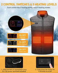 Heating Vests Led Lights Indicator Smart Heats Vest Fast Heating Up Warm Jackets Winter Coat For Men Vest Winter Jacket For Male