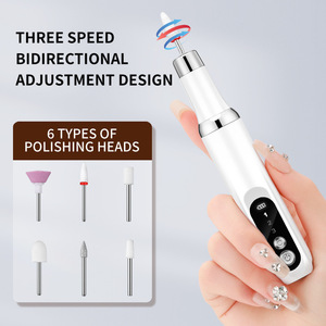 35000 RPM Cordless Electric Nail <b>Drill</b> Pen <b>Mini</b> Rechargeable Powerful Portable Manicure File Polisher Convenient Nail Tool - Product Image 5