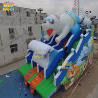 Château gonflable WODI de qualité commerciale en PVC avec toboggan gonflable pour enfants et adultes, bâche en PVC WODI Plato