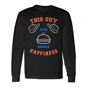Camiseta de Manga Larga This Guy, Comida Confortable, Felicidad, Hamburguesa con Queso y Tocino, Categoría de Productos Promocionales - Product Image 2