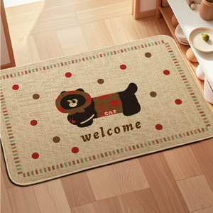 घर मुद्रित पैटर्न छोटे आकार के जूट मैट कस्टम निर्माता चीन रबर-पर्ची प्रवेश द्वार चटाई के लिए फर्श के लिए - Product Image 5