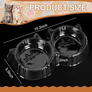 Bol de nourriture jetable réutilisable et facile à nettoyer pour animaux de compagnie et chats Conteneur de nourriture <span class=keywords><strong>anti</strong></span>-<span class=keywords><strong>fourmi</strong></span> pour les voyages en plein air - Product Image 2