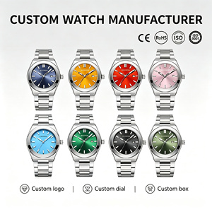 Reloj de marca privada de acero inoxidable para hombre, relojes masculinos OEM con logotipo personalizado, reloj de pulsera de cuarzo japonés de lujo a prueba de agua para hombre, venta al por mayor. - Product Image 1